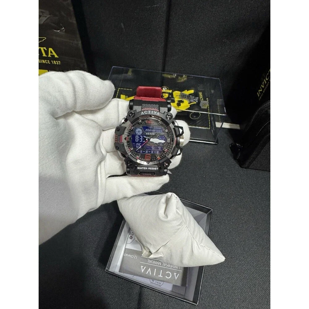 Activa X Invicta Digital Men's Watch - 49mm, Red